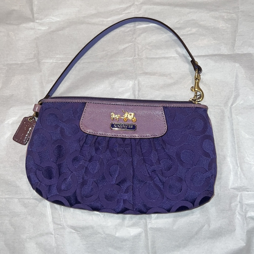 Purple coach wristlet